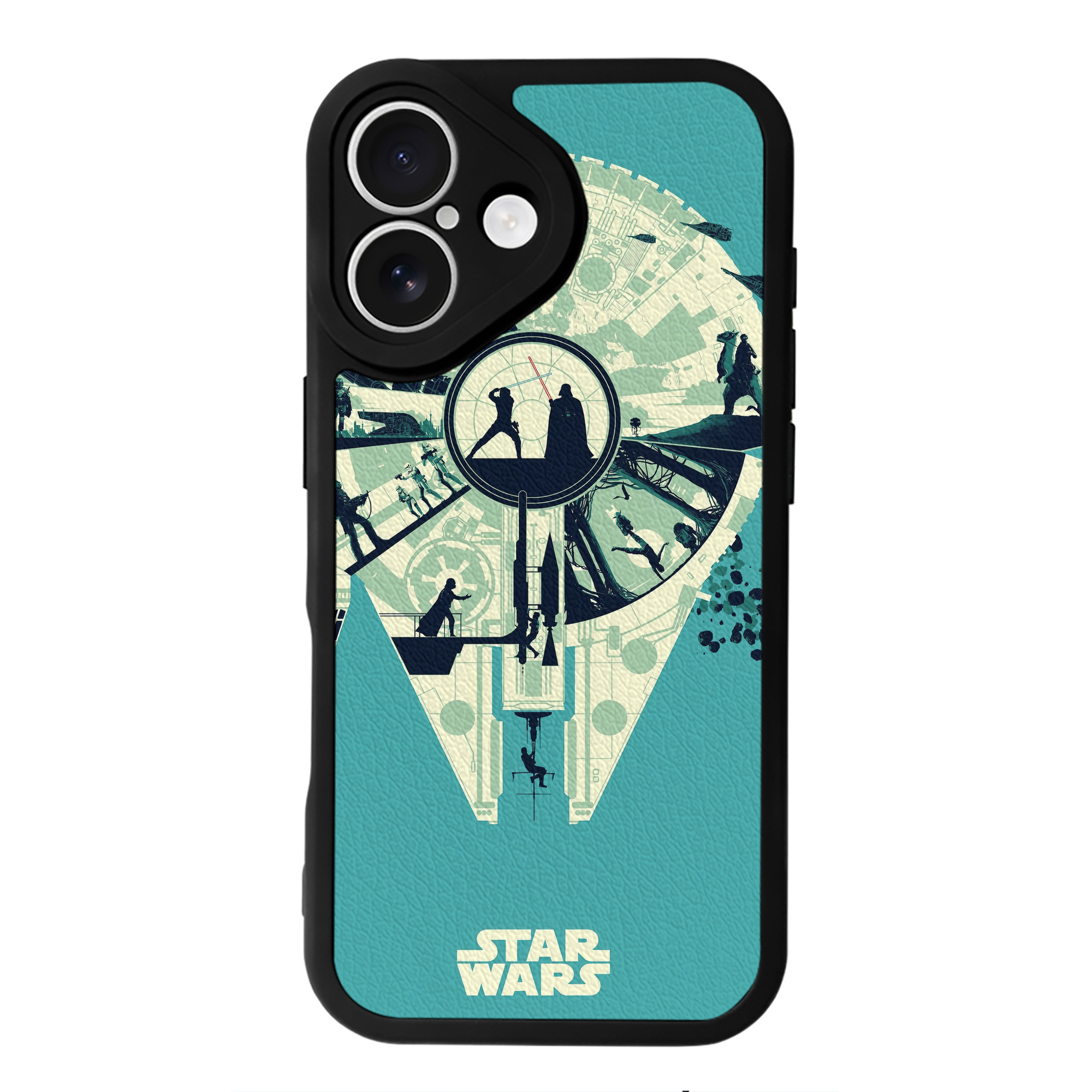 （画像用） スター・ウォーズ Star Wars 【iPhone 16シリーズ対応】シリコンスマホケース（レザー調） 材質：シリコン